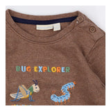 T-shirt brown stripe bug explorer 