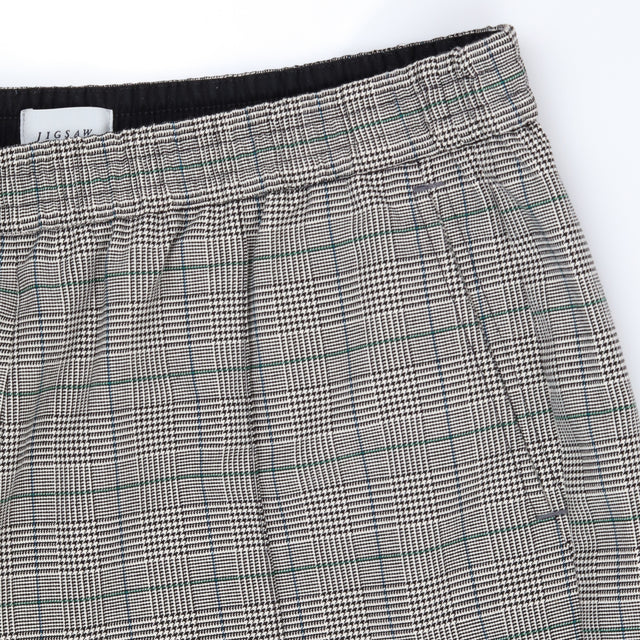 Straight leg houndstooth checked trousers