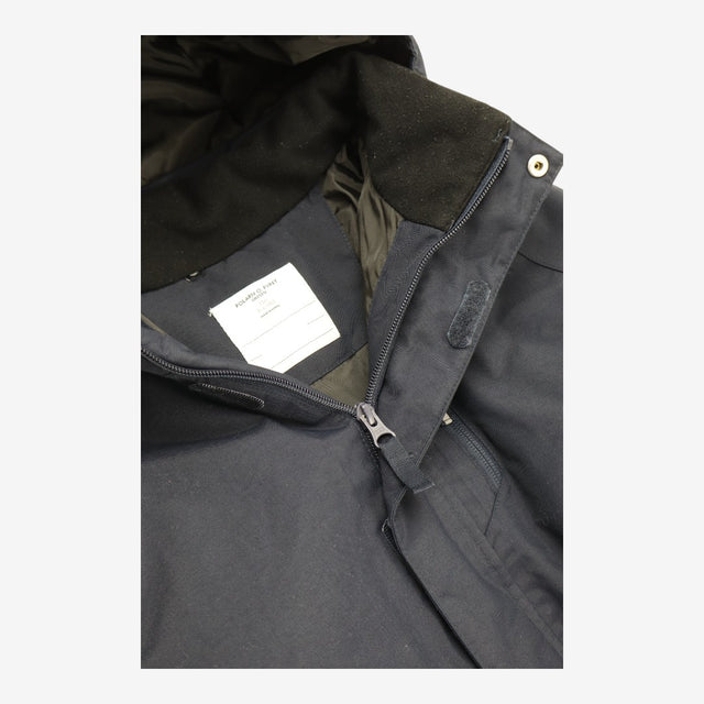 Waterproof Navy Rain Jacket with Detachable Hood
