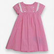 Dress Sleeveless Pink Gingham Anchor Buttons