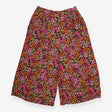 Floral Wide Leg Viscose Trousers Multicolour Black