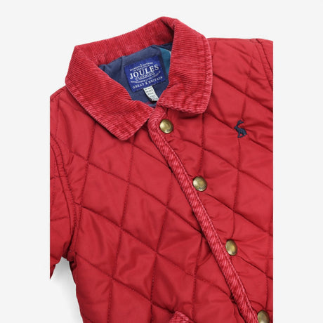 Coat Red Quilted with Cord Collar