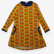 Dress long sleeve yellow with cherry