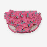 Pink swim nappy with toucans
