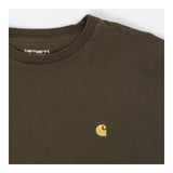 Khaki Green Long Sleeve Logo T‑Shirt