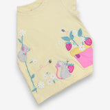 T-Shirt Yellow Striped Mouse Strawberry Pot