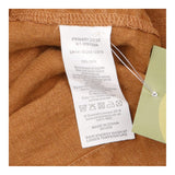 Warm Brown Terracotta 100% Linen Short Sleeve Side