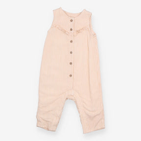 Cream Striped Romper