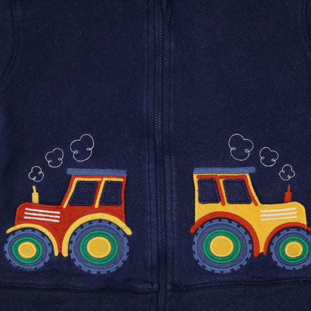 Hoodie Zip Navy Tractor & Trailer Reversible
