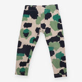Leggings green camouflage print