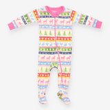 Sleepsuit zip fairisle