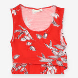 JoJo Maman Bebe Red Leaf Tie Front Maternity Nursi