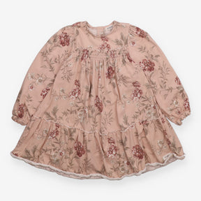 Dress long sleeve pink floral