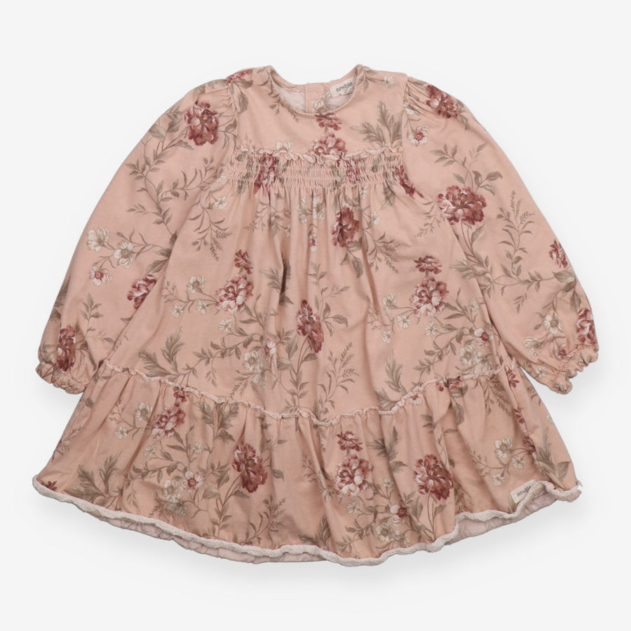 Dress long sleeve pink floral
