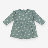 Dress LS jersey green goats