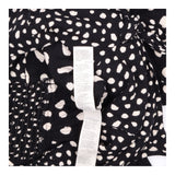 Jumpsuit Black White Polka Dot Cami Strappy Wide L