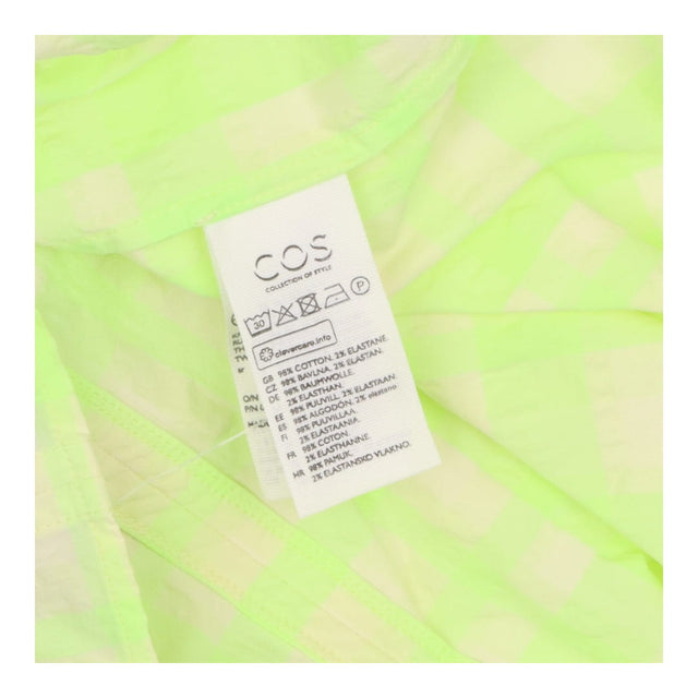 Top Green Gingham Seersucker Frill Sleeve