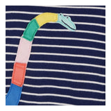Sleepsuit Navy Stripe Colourful Dinosaur