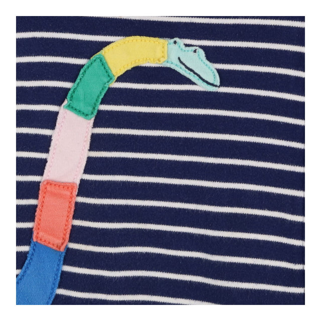 Sleepsuit Navy Stripe Colourful Dinosaur