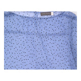 Blouse Blue Navy Spot Print Ruffle Detail Balloon 