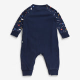 Footless sleepsuit navy owl and stars