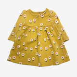 Yellow Jersey Flower Dress