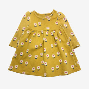Yellow Jersey Flower Dress