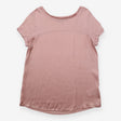 Pink Satin Front Panel Short Sleeve T-Shirt