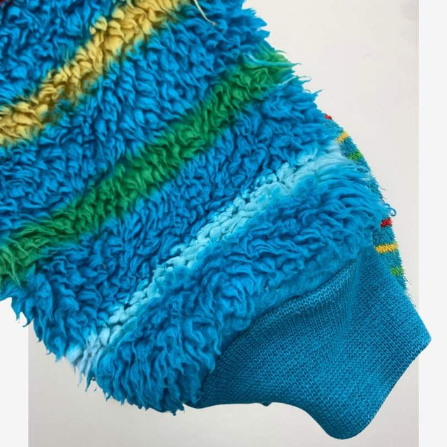 Blue Stripe Zip up Fleece