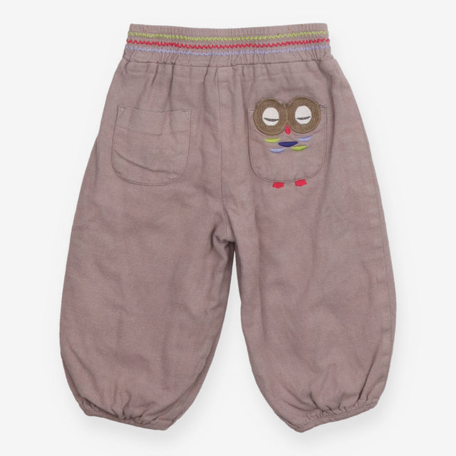 Pull on trousers owl light brown