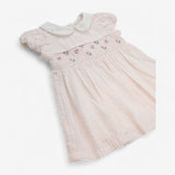 Dress Summer Pink Seersucker with Roses