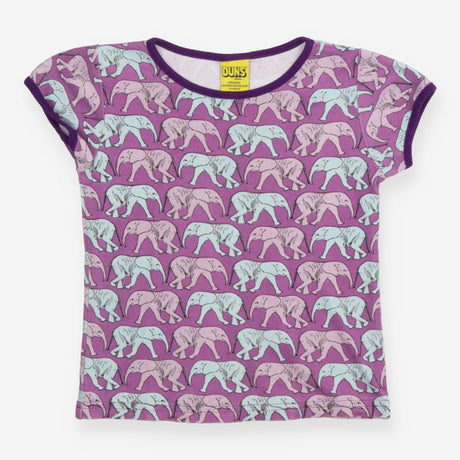Tee SS purple elephants