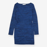 Nursing Dress Navy Blue Jersey Maternity Long Slee