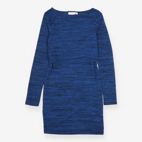 Nursing Dress Navy Blue Jersey Maternity Long Slee