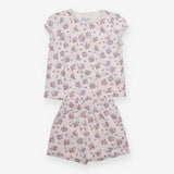 Outfit T-shirt and shorts floral white
