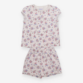 Outfit T-shirt and shorts floral white