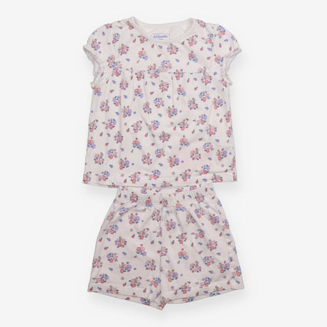 Outfit T-shirt and shorts floral white