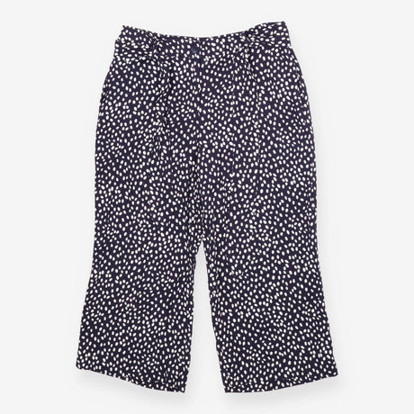 Astrid Crop Trousers navy with cream dots