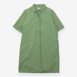 Green 100% Cotton Short Sleeve Shirt Dress