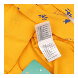 Dress yellow LS jersey navy cartoon trees animals