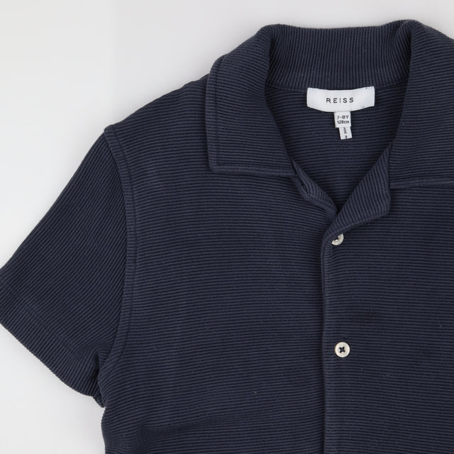 Charcoal Ribbed Button Shirt