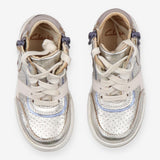 Trainer boots silver grey edging