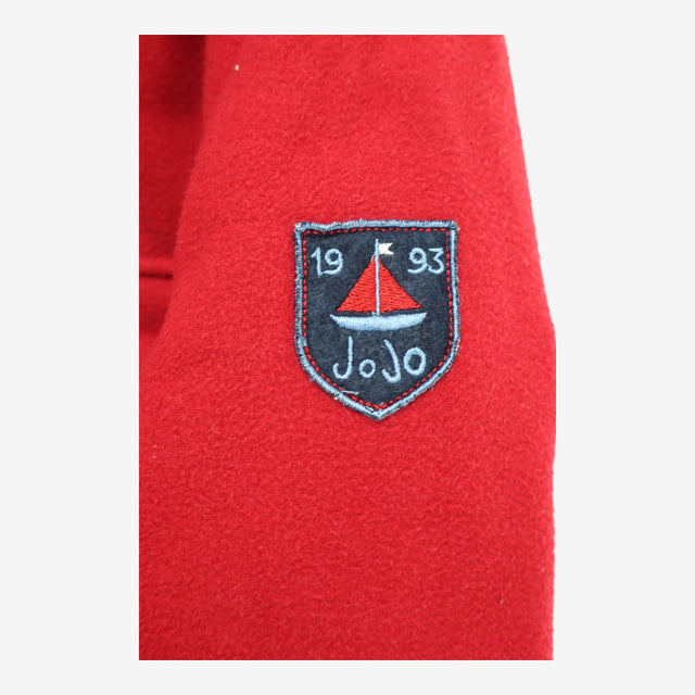 Duffle Coat Red Padded Striped Lining