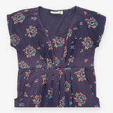 Dress Navy Floral Maternity Nursing