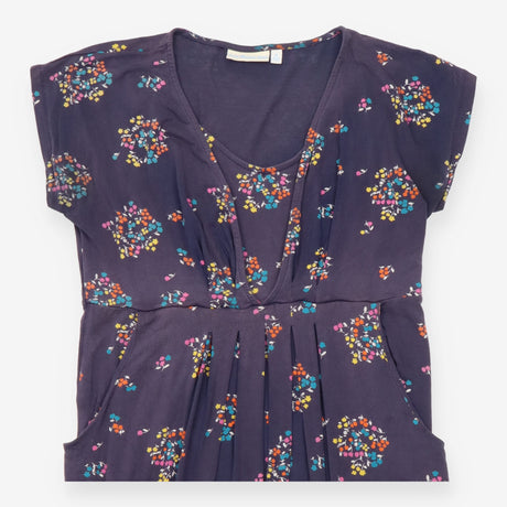 Dress Navy Floral Maternity Nursing