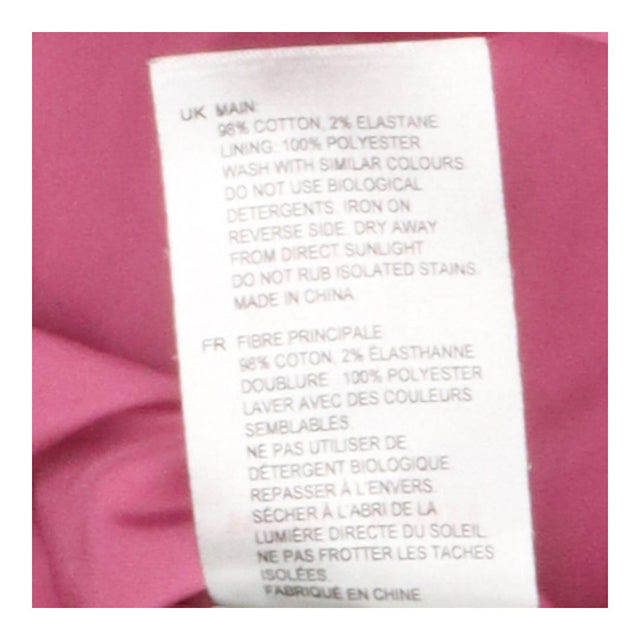 Pink Velour Mini Skirt – Floral Embroidered Edges