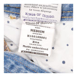 Pinafore Dress Blue Denim Embroidered Racerback
