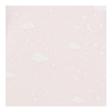 Sleepsuit pink with night sky clouds stars moons