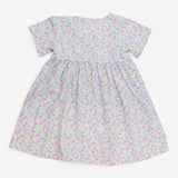 Jersey dress white ditsy floral print
