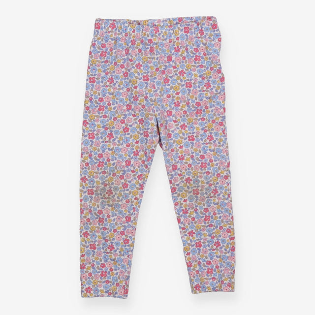 Jersey Legging Blue, Pink and Yellow Ditsy Prints